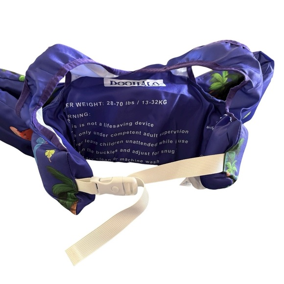 DOOHALO Swim Vest for Toddler/Kids Aid Floats W/Arm Wings 28-7lbs Tropical Dino - Picture 5 of 5